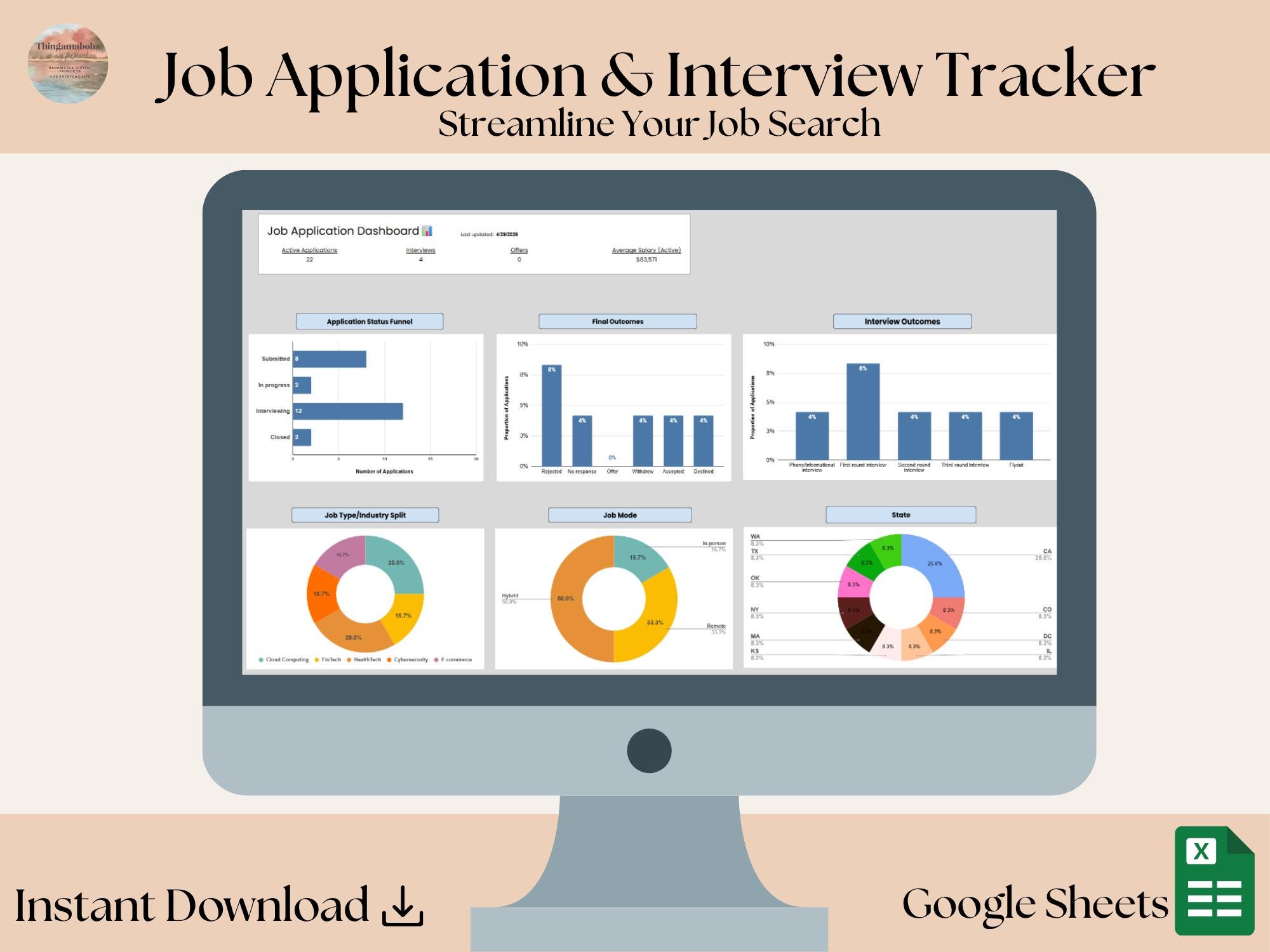 Interview Application Tracking Ui Job Application Tracker Template | Track Applications, Interviews ...