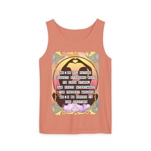 Spiritual Connection Tank Top: Unisex Garment-Dyed Summer Tee