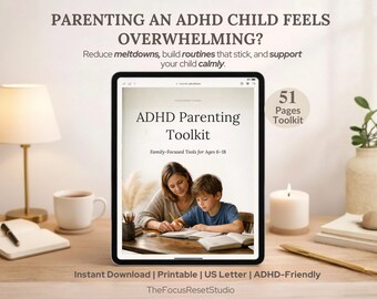 ADHD子育てツールキット、子どもの行動サポート、癇癪への対処法、ルーティン（印刷可能なPDF）