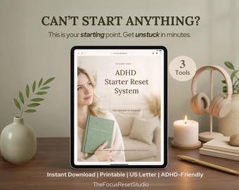 ADHDスターターリセットシステム｜ブレインダンプ、タスク分解、デイリーリセット（デジタルダウンロード）