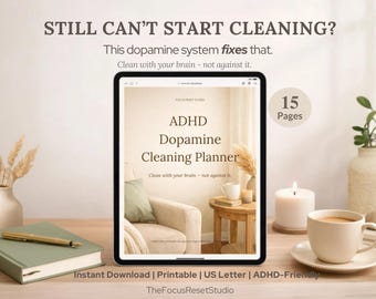 ADHDドーパミンクリーニングプランナー、実行機能障害対策、ルーチンPDF（デジタルダウンロード）