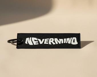 Nevermind Jet Tag Keychain, Funny Luggage Tag