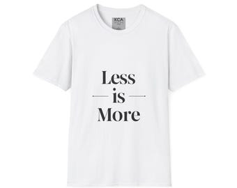 Camiseta "Menos es más" / Camiseta con tipografía minimalista