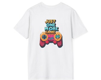Just One More Game Controller T-Shirt | Gamer Retro Video Game Design