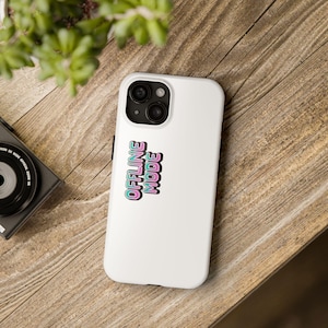 White Tough Phone Case: Lexan Plastic, Shock Absorbent