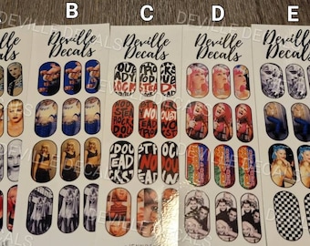 Old Skool Gwen Stefani nail decal