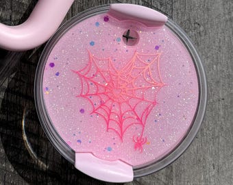 Glittery Pink Web Quencher Topper