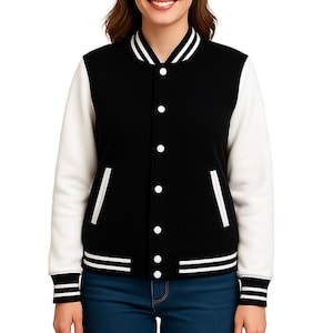 Hide Fusion Mens Womens Baseball Fashion Varsity Jacket Casual Slim Fit Letterman Bomber Jackets Windbreaker Lightweight Jacket Coat