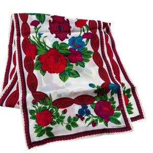 Liz Claiborne Vintage 100% Silk Floral Paisley Rectangular Scarf PRETTY PLS READ