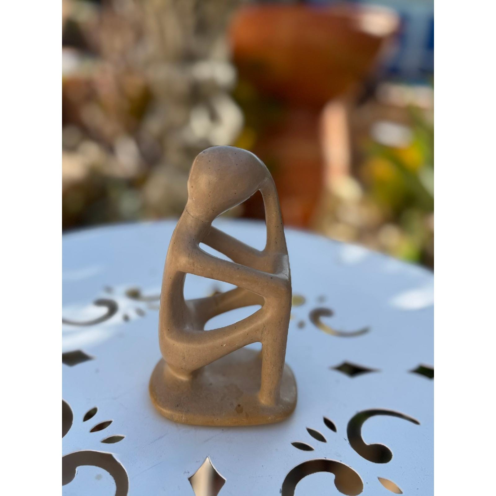 Kenya African Soapstone the Thinker Abstract Sculpture Kisii Kenya African Soapstone the Thinker Abstract Sculpture Kisii