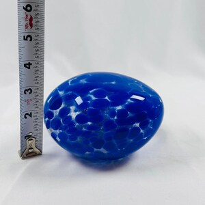 Anthropologie Art Glass Blown Pebble Paperweight Cobalt Blue by Anna Spiro image 8