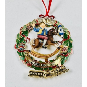White House Historical Association 2003 Christmas Ornament Rocking Horse