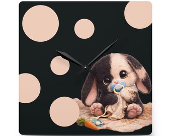 Baby Bunny, Acrylic Wall Clock