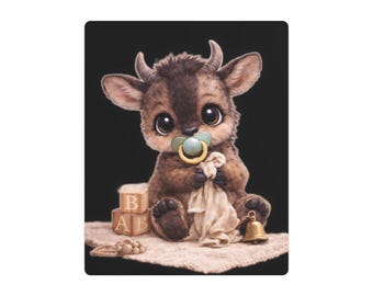 Baby Gnu, Metal Art Sign