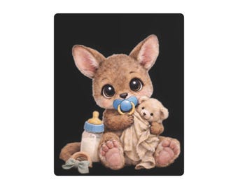 Baby Kangaroo, Metal Art Sign