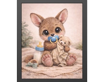 Baby Kangaroo, Framed Paper Posters