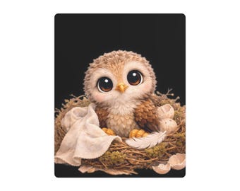 Baby Owl, Metal Art Sign