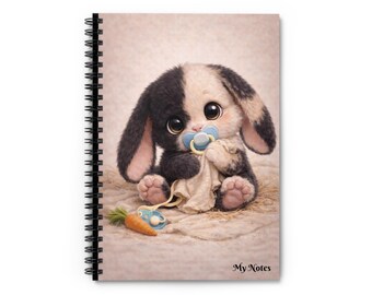Spiral Notebook - Baby Bunny Line