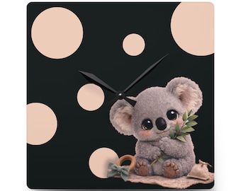 Baby Koala, Acrylic Wall Clock