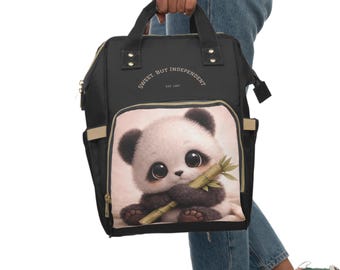 Baby Panda, Multifunctional Diaper Backpack