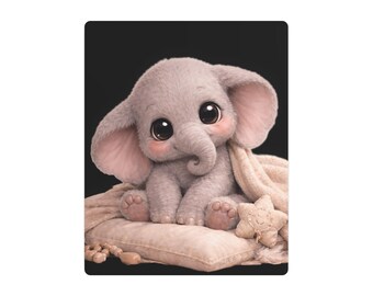 Baby Elephant, Metal Art Sign