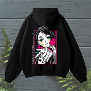Tanmio Enmu Demon Slayer Hoodie – Kimetsu no Yaiba Anime Hoodie for Otaku, Cosplay, Streetwear, and Japanese Manga Fans, Upper Moon hoodie