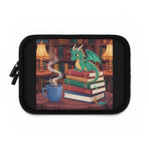 Cozy Dragon Laptop Sleeve, Perfect for Students, Book Lovers, Home Office, Gifts for Him/Her, Ideal for Birthdays, Holidays