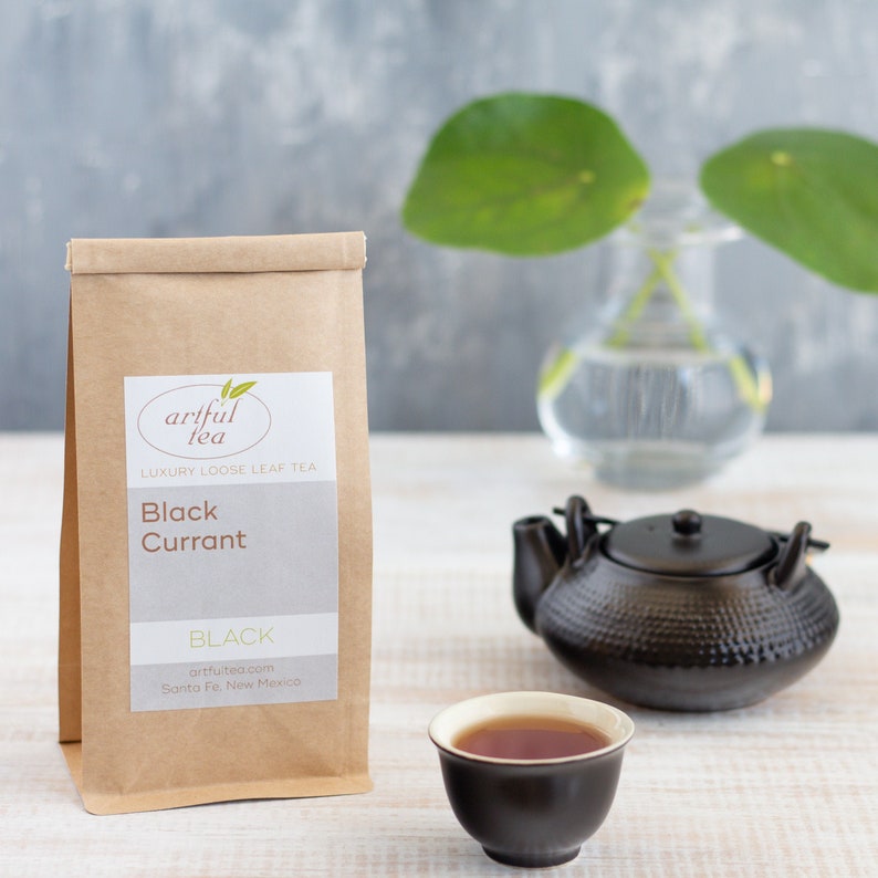 Black Currant Black Tea 7 oz. Kraft Bag Loose Leaf Tea | Etsy