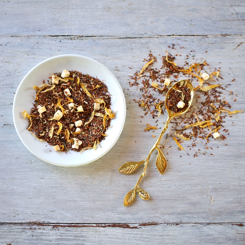 Peach Rooibos Herbal Tea Organic 7 oz. Kraft Bag Loose Etsy