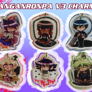 DANGANRONPA V3: Double-Sided Acrylic Charms !