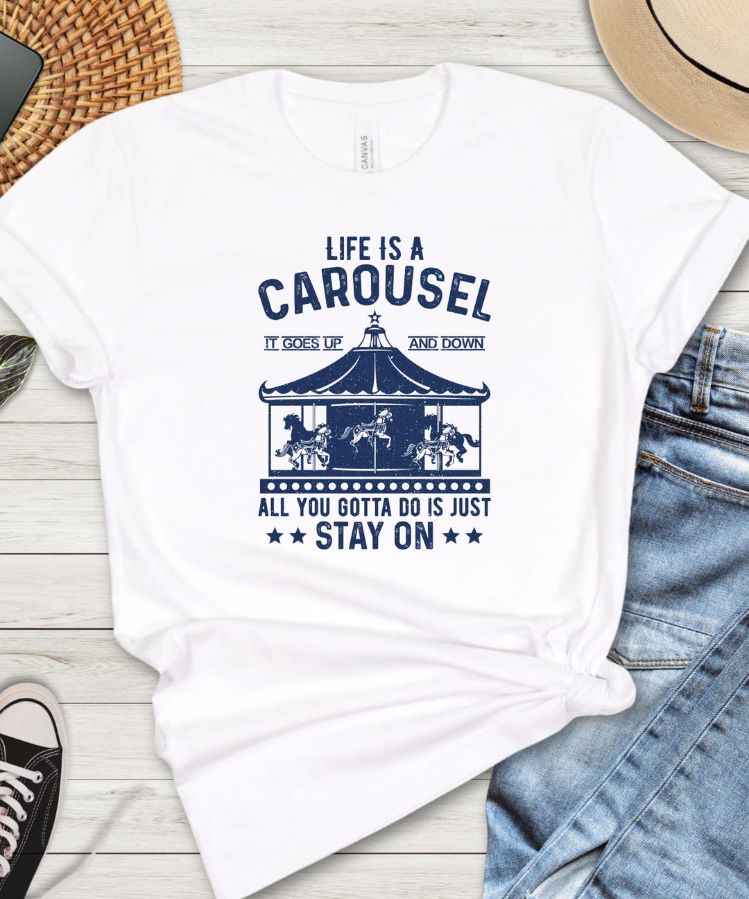 Life is a Carousel T-shirt | Funny Carousel Shirt With Saying | Gift ...