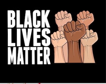 Black Lives Matter Png EPS, Black History Month Shirt Graphic, African American Png, faux yarn black history
