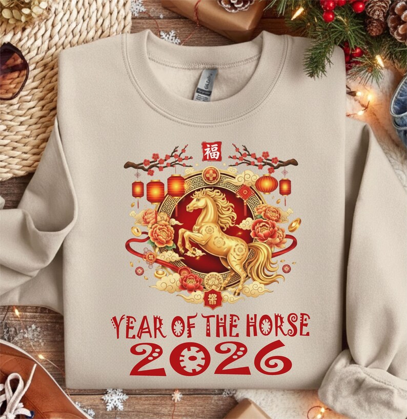 Year of the Horse 2026 PNG, Lunar New Year Design (digital Download ...