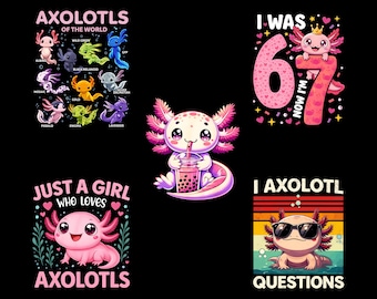 Domande sull'Axolotl in formato PNG, Axolotl PNG, Amanti dell'Axolotl PNG, Axolotl divertente in formato PNG per maglietta, Download digitale, animali carini