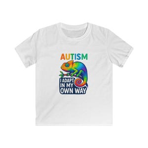 Kids Autism Awareness Tee ~ Colorful Chameleon ~ Kids Support Autism ~ Awareness Month Autism - Neurodiversity ~ Autism Acceptance Shirt
