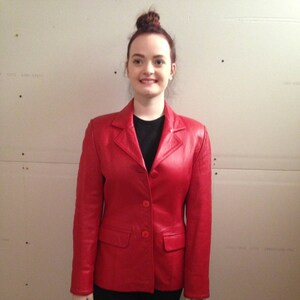 versace red leather jacket