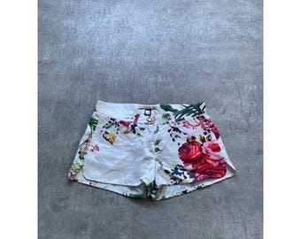 Class Roberto Cavalli Floral print womens mini shorts size 42