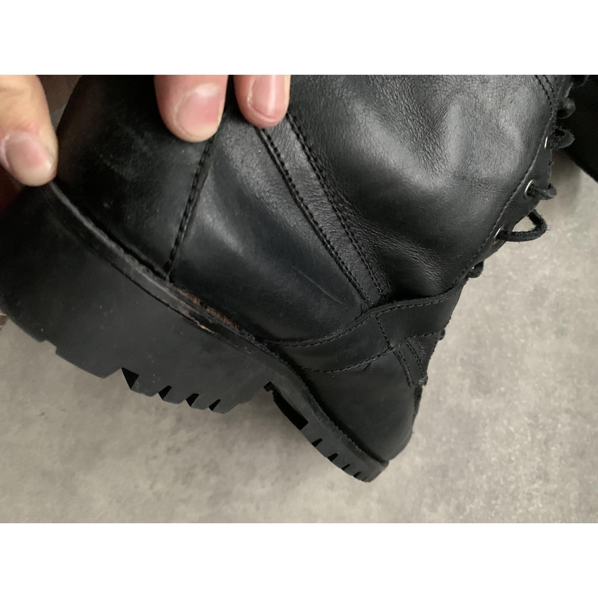 Polo Ralph Lauren Ranger Black Lace up Buckle Boots Size 46 