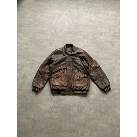 Arizona Marcucci Skins Flyers Y2K Vintage 100% Real Leather Cargo