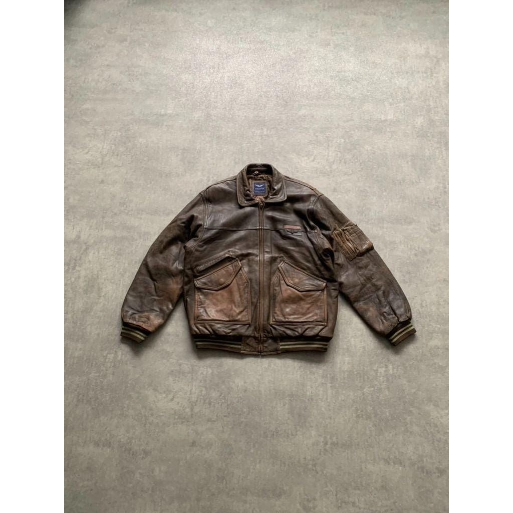 Arizona Marcucci Skins Flyers Y2K Vintage 100% Real Leather Cargo