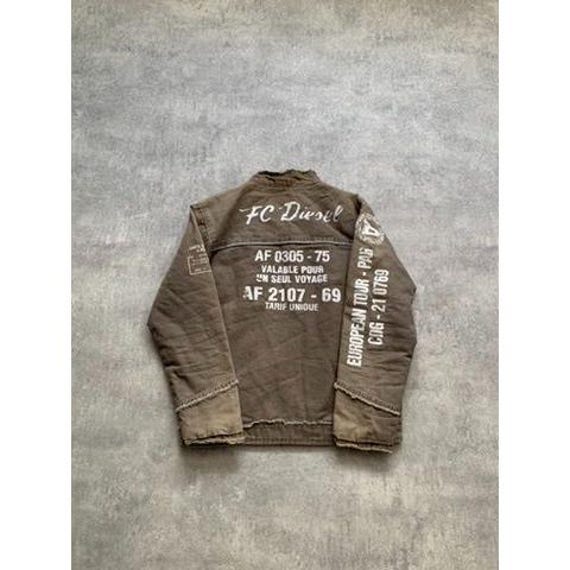 Y2K Diesel FC Denim Zip Jacket Big Logo Size M Brown - Etsy