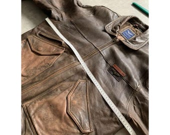 Arizona Marcucci Skins Flyers Y2K Vintage 100% Real Leather Cargo
