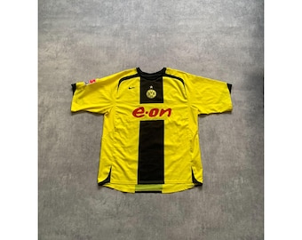 nike BVB 2005-06 borussia dortmund buckley #7 shirt jersey football soccer mens size XL yellow