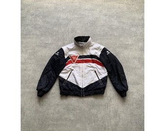 Dainese Moto Motorcycle Jacket Mens Size 50 white black safety clothes gear