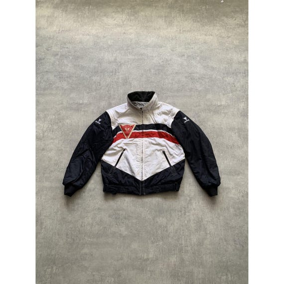 Dainese Moto Motorcycle Jacket Mens Size 50 White Black Safety