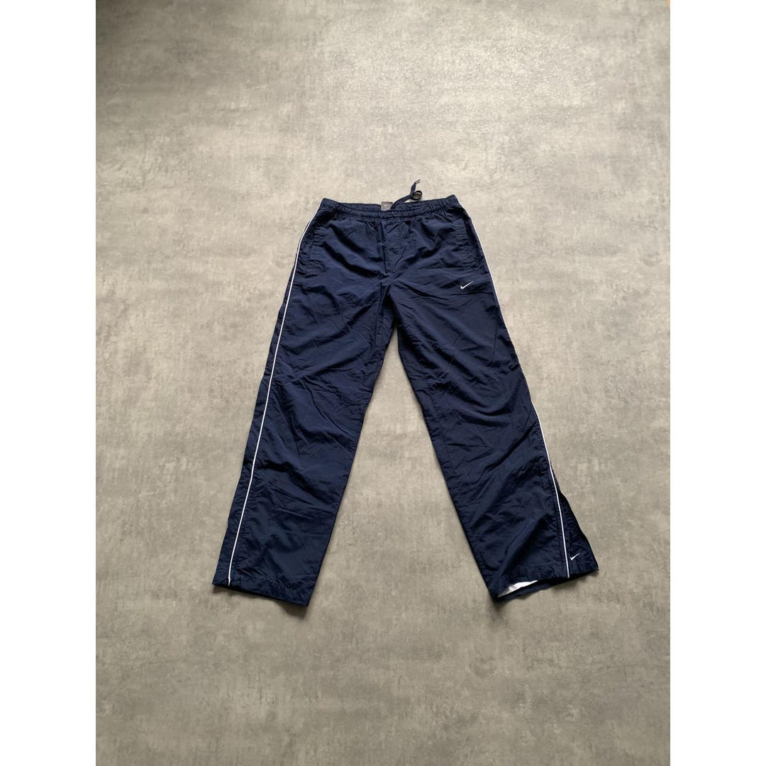 Nike Nylon Track Pant Joggers Mens Size M Navy Blue - Etsy