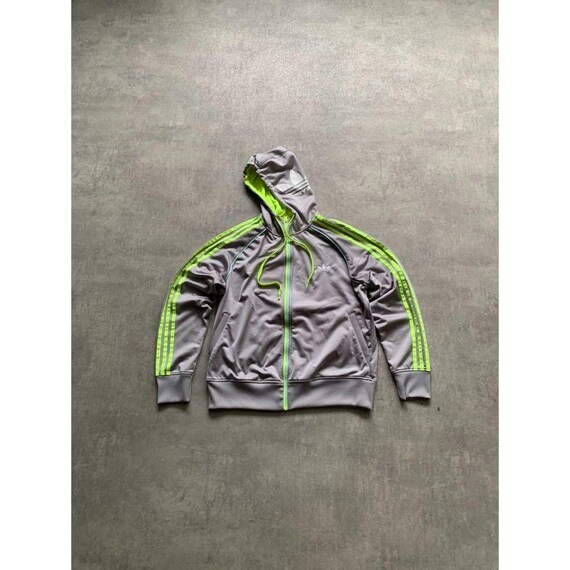 Y-3 adidas ジップアップジャケット XL ￼￼グリーングレー Adidas Zip Jacket Womens Grey Green Stripes 3 Three - Etsy Israel