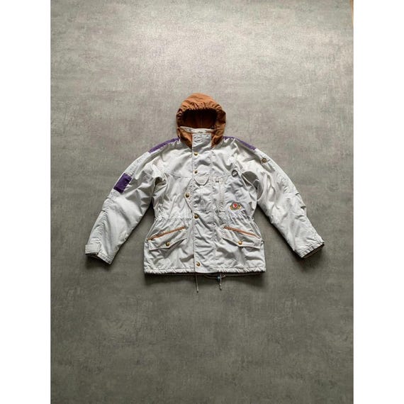 Fjallraven, Fjallraven womens outdoor ski snowboard jacket size S beige white 90s