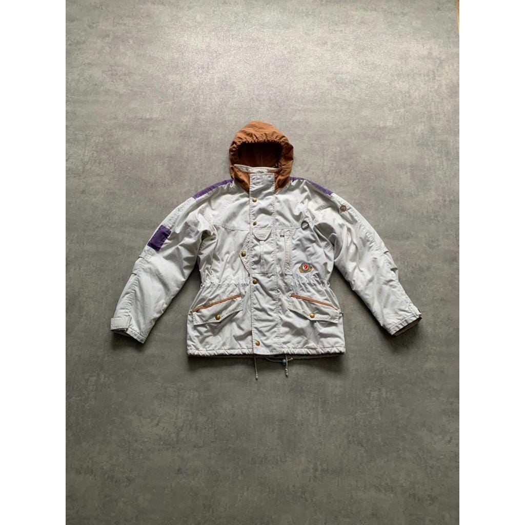 Fjallraven Womens Outdoor Ski Snowboard Jacket Size S Beige White