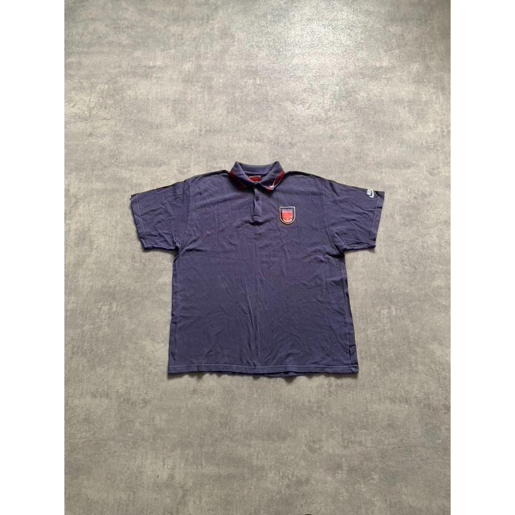 Nike Premier Arsenal Vintage Polo T-shirt Mens Size XL Blue Navy